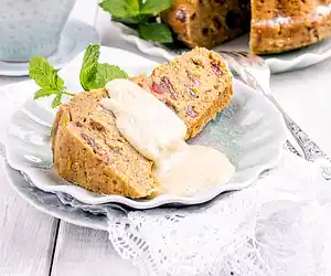 Glazed Plum Bundt Cake
