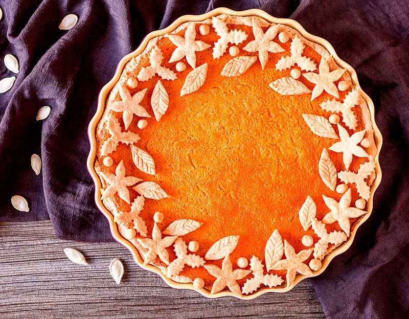Maple leaf Pumpkin Pie