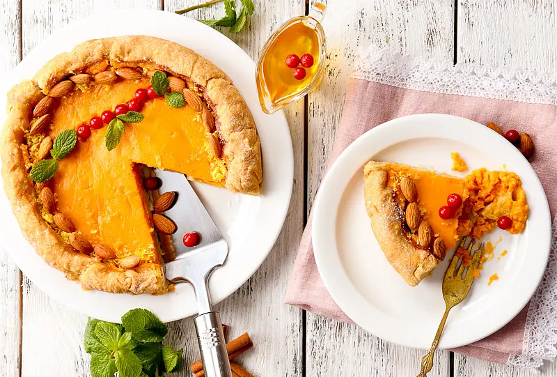 Pumpkin Pie with Short Pastry Crust