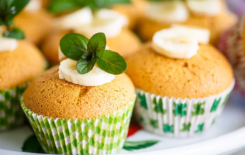 Almost Non-Fat Banana Bread Muffins