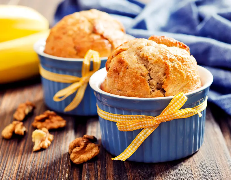 Moist Breakfast Banana Muffins