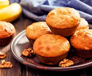 Low Fat Banana Nut Muffins