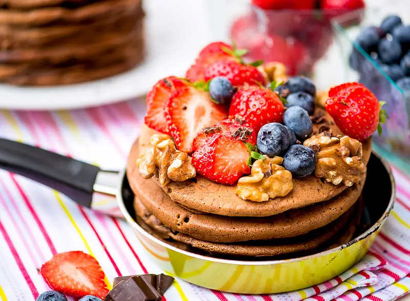 Easy Cocoa Buttermilk Pancakes