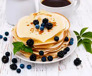 Orange Matzo Meal Pancakes