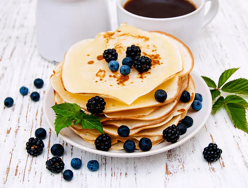 Orange Matzo Meal Pancakes