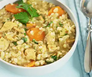 Leftover Turkey Barley Soup