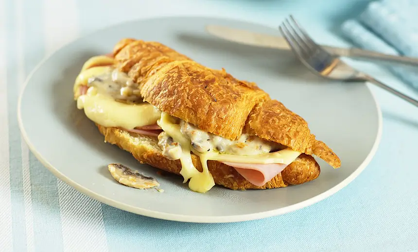 Ham & Swiss Mushroom Croissants
