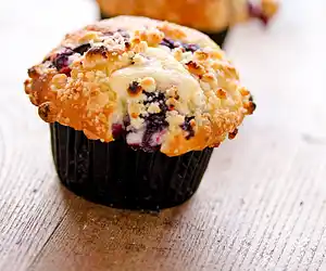 Quick Blueberry Ice-cream Muffins