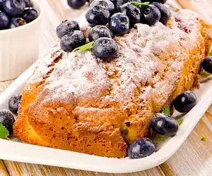 Blueberry Cornmeal Loaf Cake