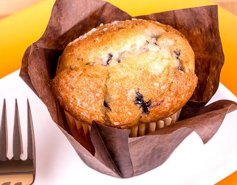 Whole Wheat Banana Blueberry Muffins