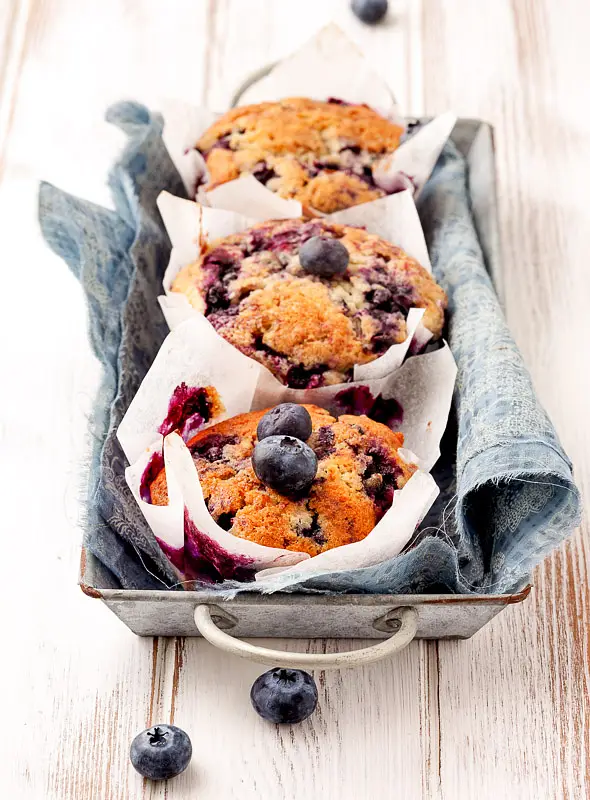 Grain Free Blueberry & Almond Muffins (Breakfast)
