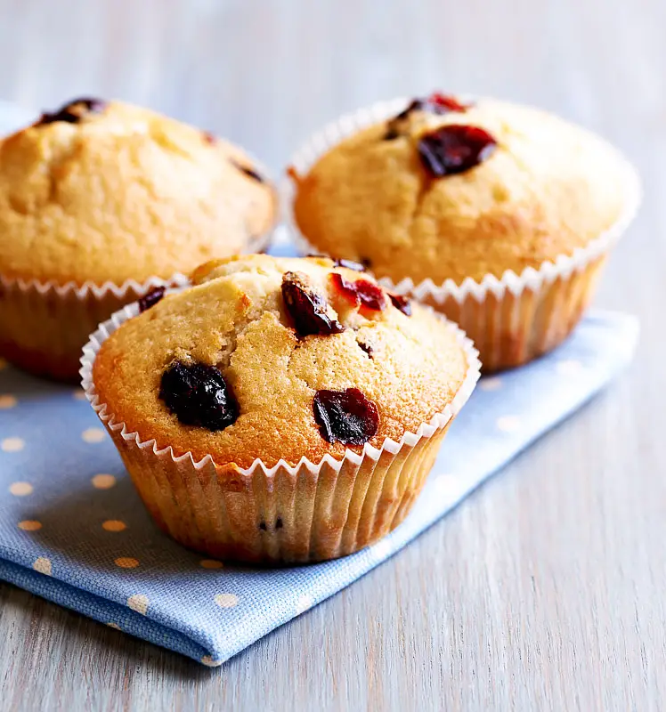 Moist Orange Cranberry Muffins