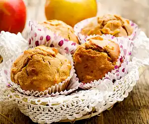 Whole Wheat Applesauce Cinnamon Muffins