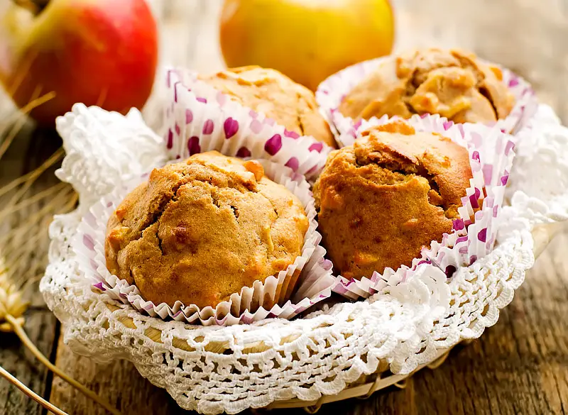 Whole Wheat Applesauce Cinnamon Muffins