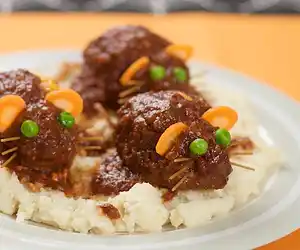 Baked Bloody Rats-Halloween Meatloaf