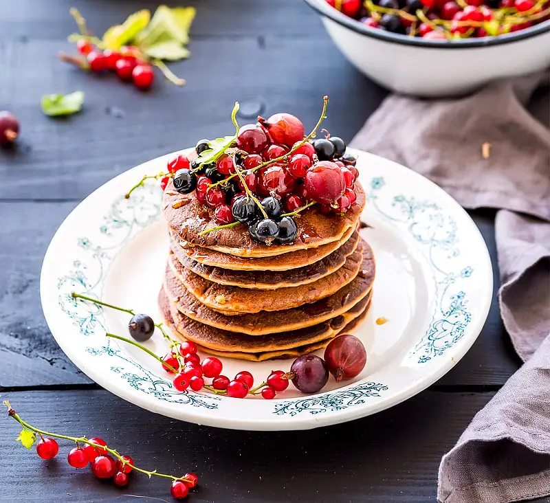 Almost Whole Wheat Sour Cream Pancakes