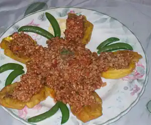 Ground Chicken Plantain Boats