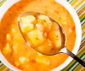 Easy Microwave Bacon Potato Soup