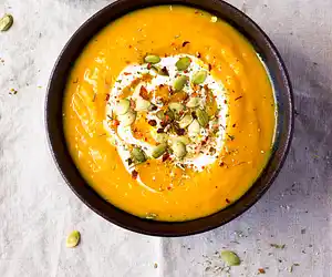 Butternut Squash Soup with Ginger & Lime