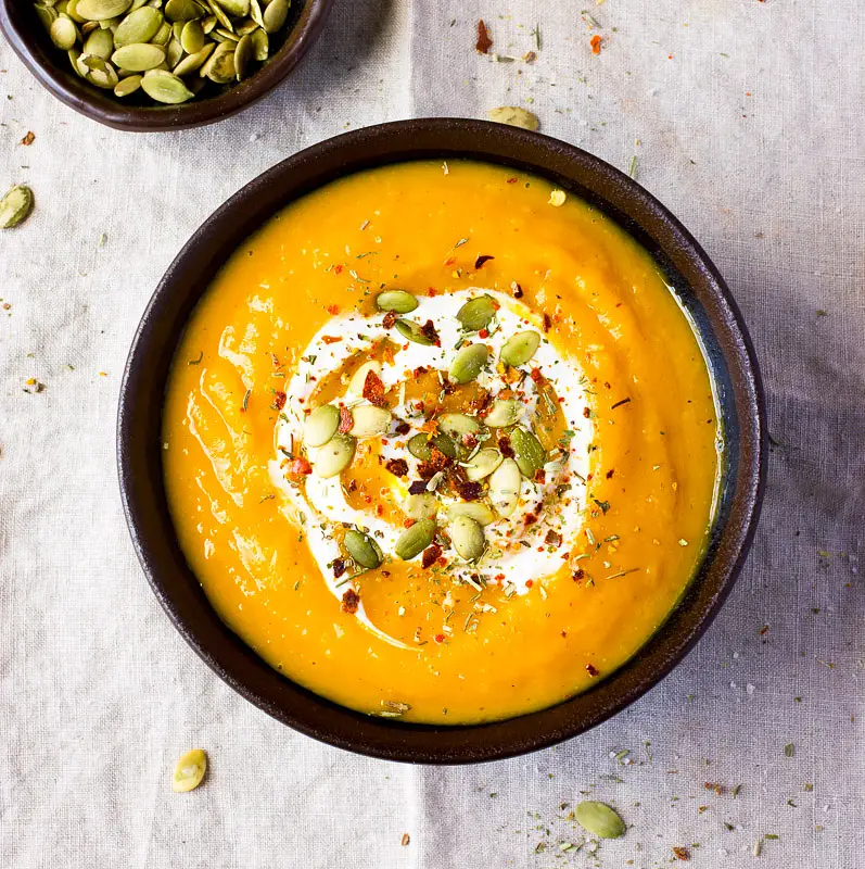 Butternut Squash Soup with Ginger & Lime