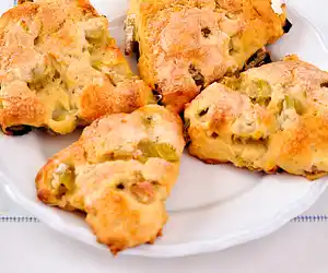 Buttermilk Apricot/Rhubarb Scones