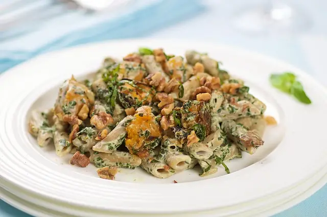 Roasted Butternut Squash & Goat Cheese with Penne