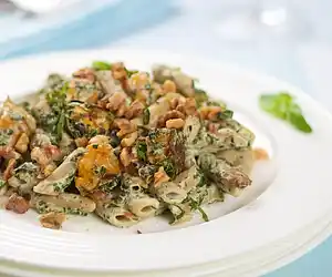 Roasted Butternut Squash & Goat Cheese with Penne