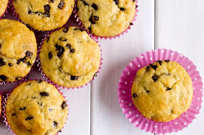 Moist Banana Coffee Muffins