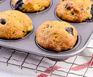 Berry Banana Sour Cream Muffins