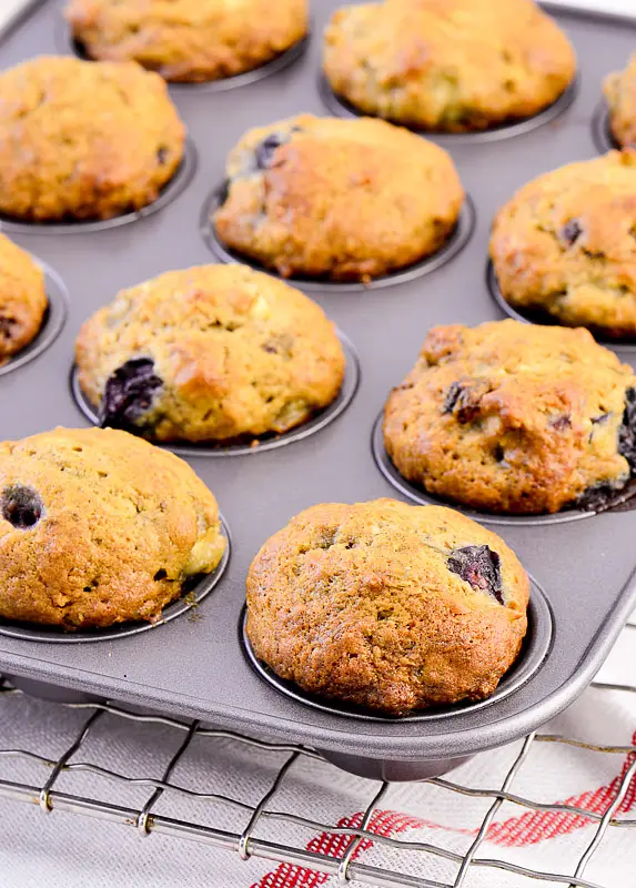 Berry Banana Sour Cream Muffins