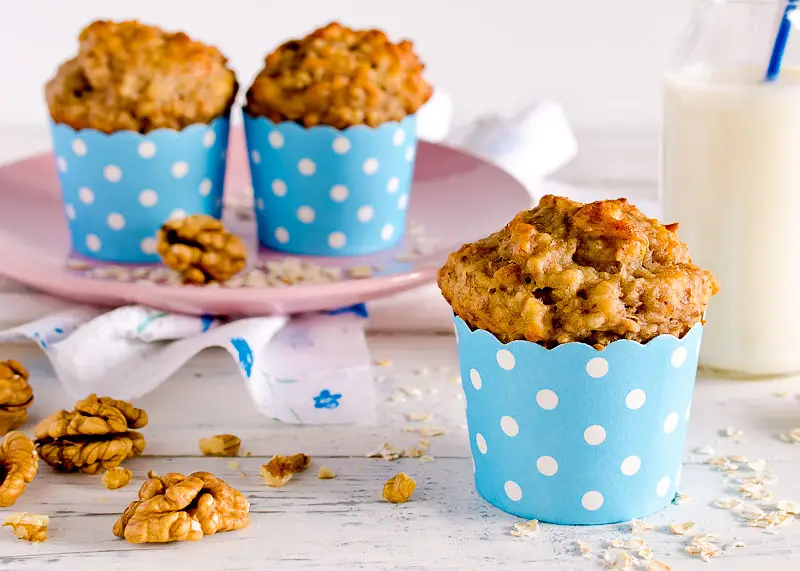 Alice's Banana Nut Oatmeal Muffins