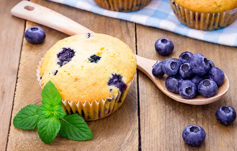 Almost Whole Wheat Lemon & Berry Muffins