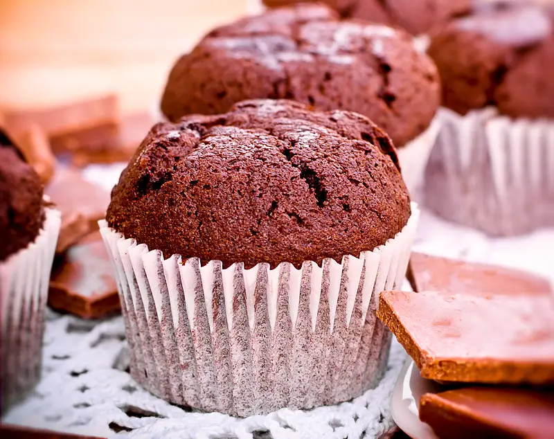 Applesauce Cocoa Muffins