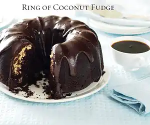 Ring of Coconut Fudge Cake