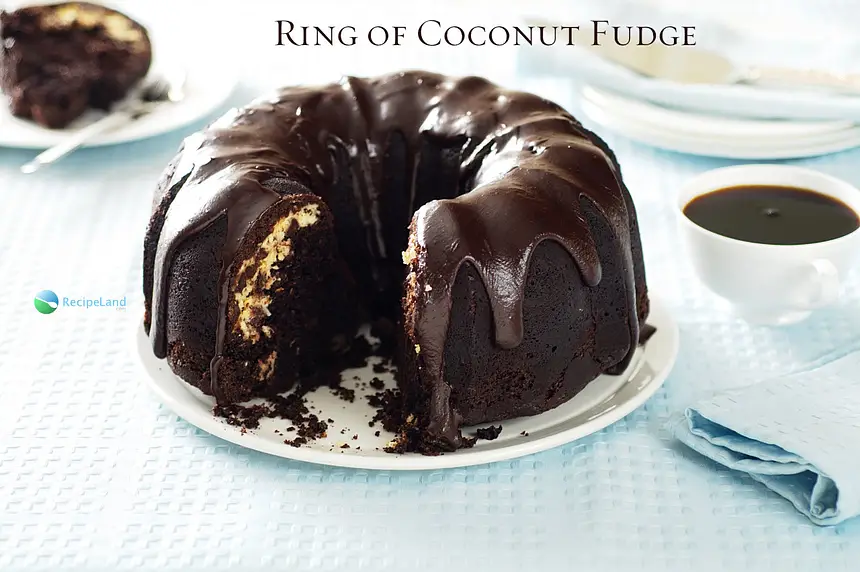 Ring of Coconut Fudge Cake