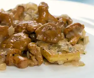 Tarragon Tofu with Chanterelle Mushrooms