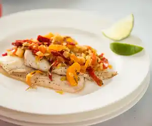 Baked Fish with Quick Tomato Confit