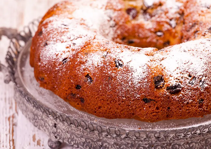 Applesauce-Spice Pound Cake with Raisin & Pecans