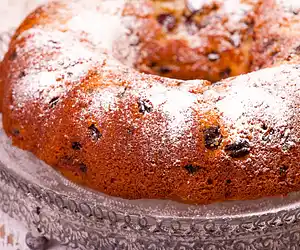 Applesauce-Spice Pound Cake with Raisin & Pecans
