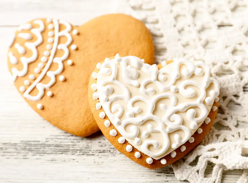 Delicate Heart Sugar Cookies