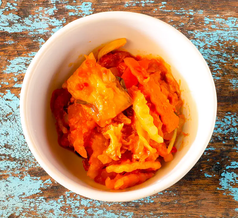 Cabbage, Carrot, & Green Pepper Kimchi