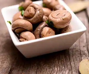 Sweet Sour Pickled Mushrooms