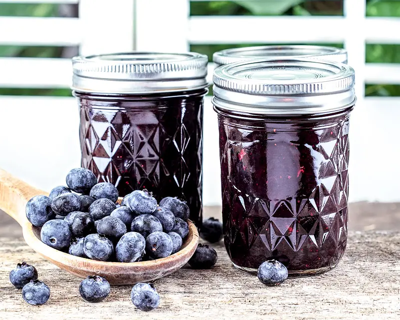 No Cook Blueberry Strawberry Jam