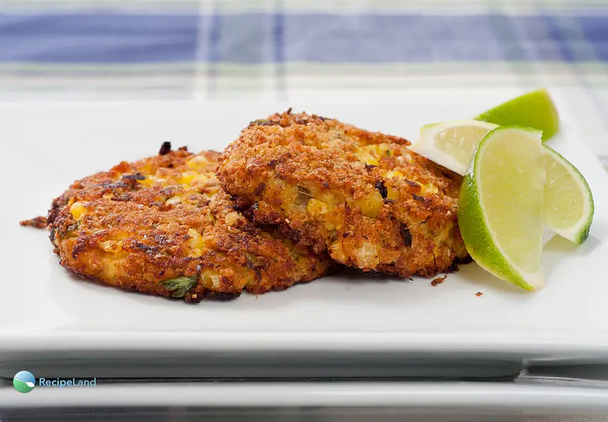 Curried Corn & Crab Cakes