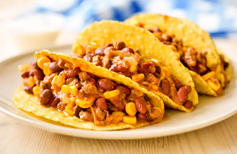 Cobble Corn Chili Tacos