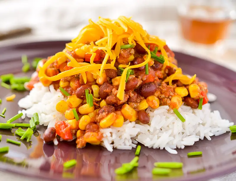 Black Bean Chili Con Carne with Cilantro Pesto