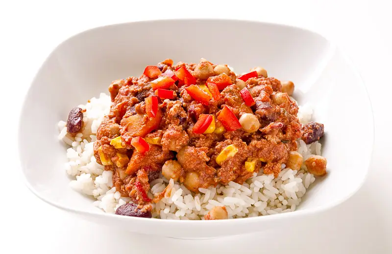 Pressure Cooked Chili Con Chickpeas