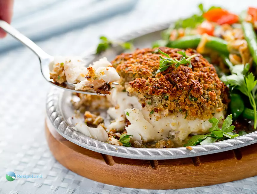 Baked Crusted Cod with Italian Breadcrumbs