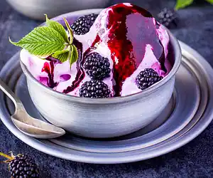 Blackberry Lemon Ice Cream