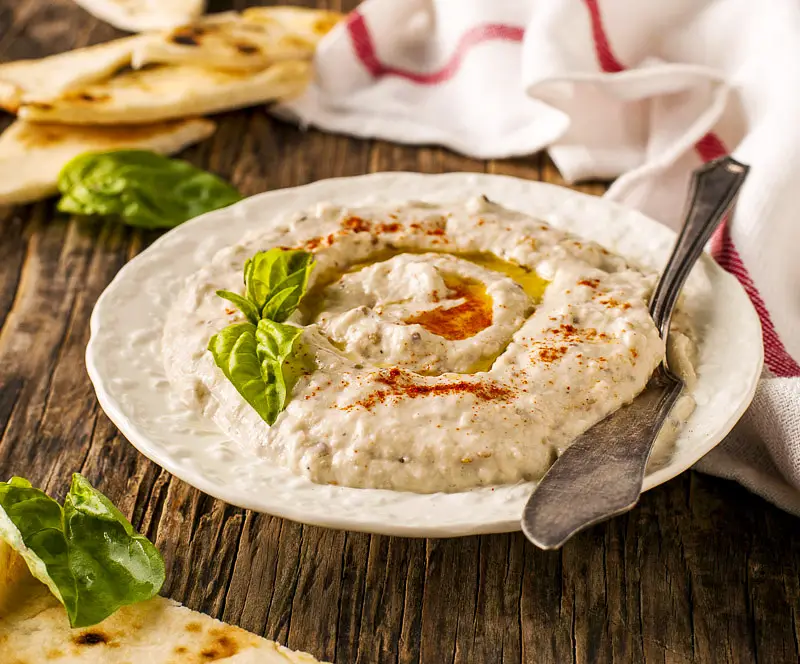 Baba Ganoush with Pine Nuts